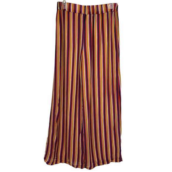 Trina Turk Wide Leg Pants Multicolor Rainbow Pull On Palazzo Size XS - Picture 8 of 13